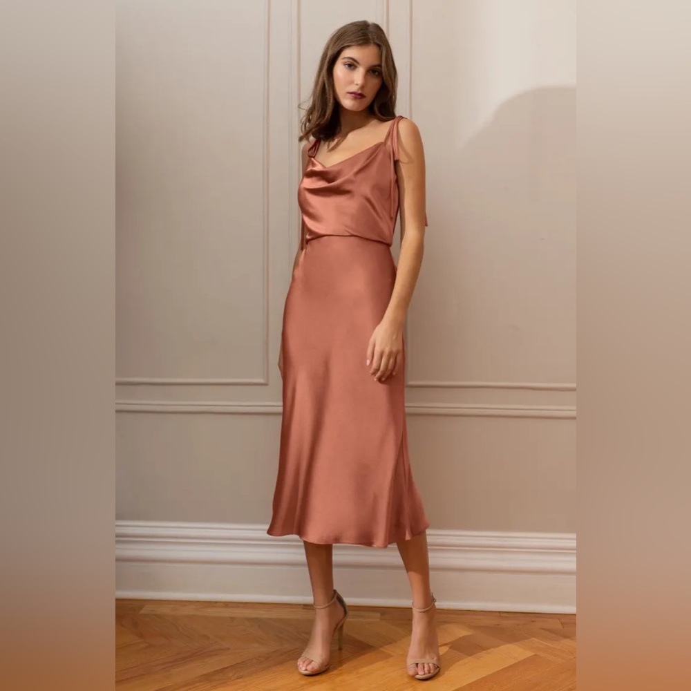 Jenny Yoo Kat bridesmaid dress - Canyon Sunset/Rust
